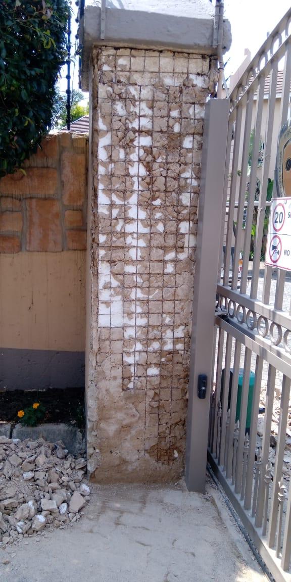 Completed wall rebuild project by Handyman Gauteng