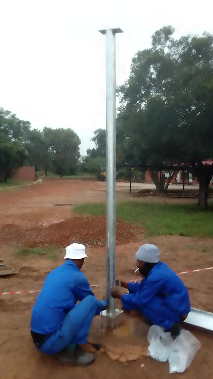 Steel carport structure for solar panels in Gauteng